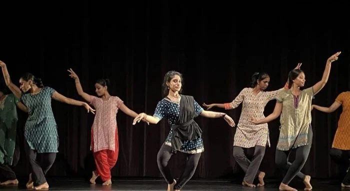 The Padma Purush cast during rehearsals