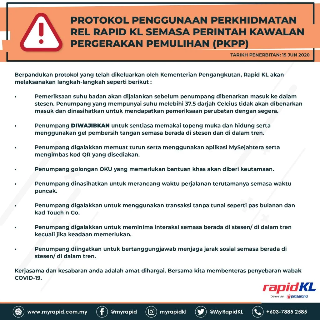 Notis Protokol Penggunaan Perkhidmatan Semasa PKPP Mk2