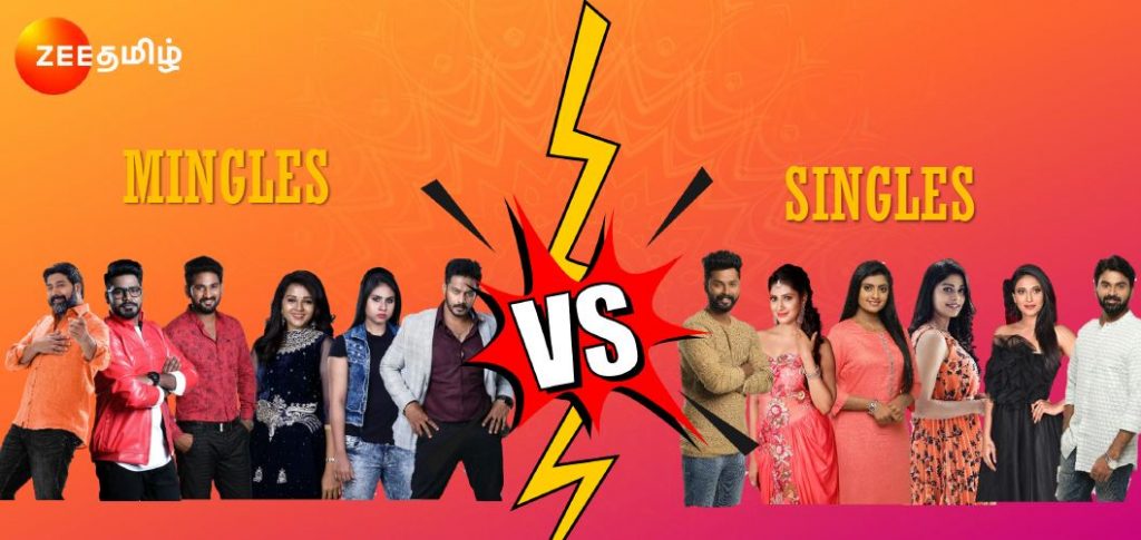 Poster Singles vs Mingles ZEE Tamil HD