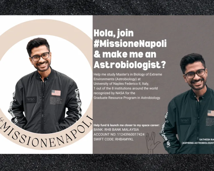 Image Credit: Help Send Sathesh to Italy's Facebook Page