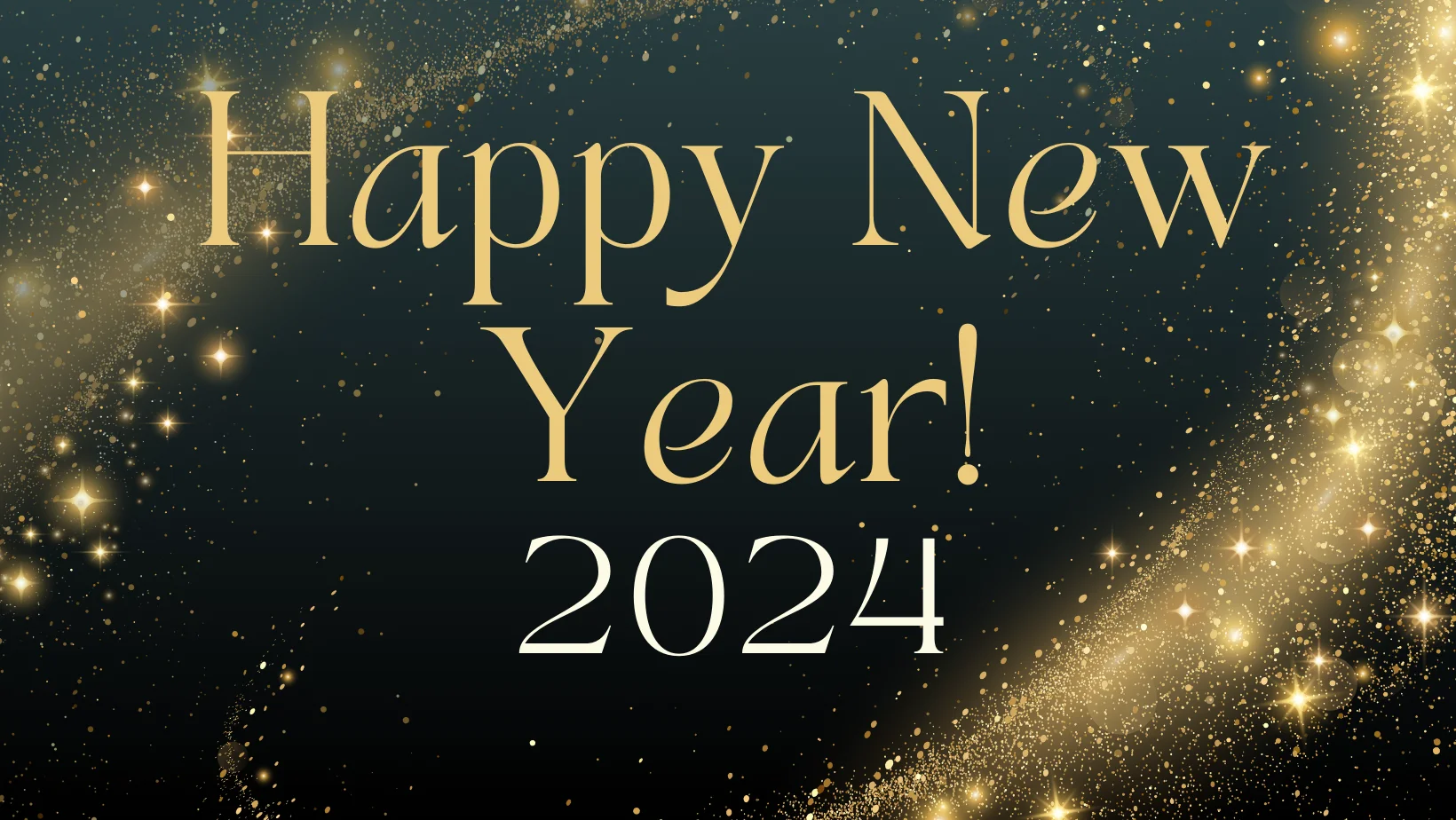 Black and Gold Elegant Happy New Year Facebook Cover 5