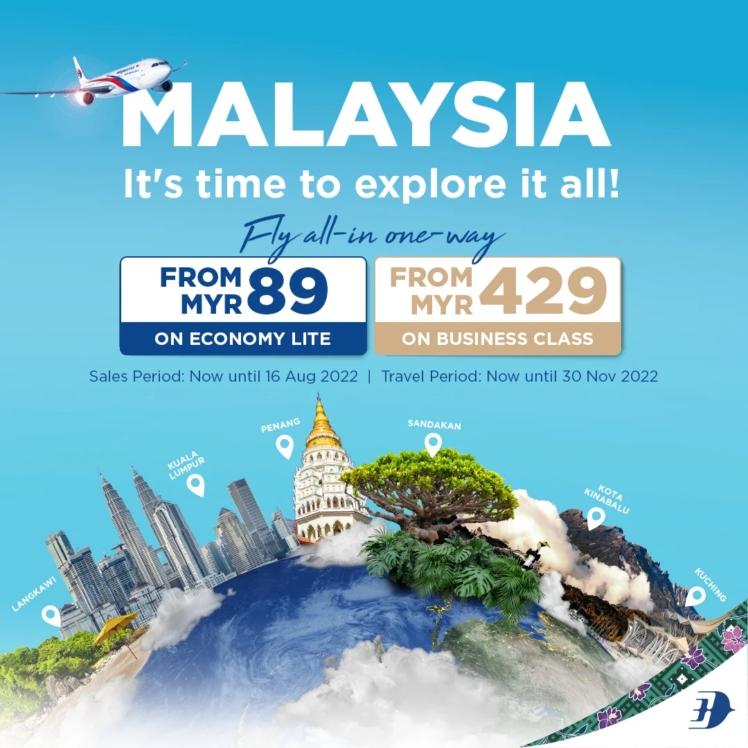 Now till 16 Aug 2022: Malaysia Airlines Special Deal - EverydayOnSales.com