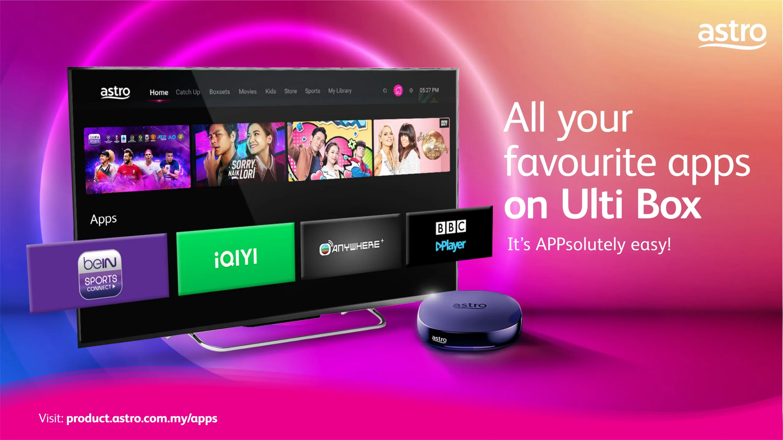 4 New Streaming Apps on the Astro Ulti Box | Press Release | Mediaroom | Astro