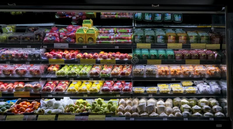Variety of Fresh Fruits on the Shelf in a Grocery Store Supermarket Editorial Photo - Image of healthy, coconut: 182274701