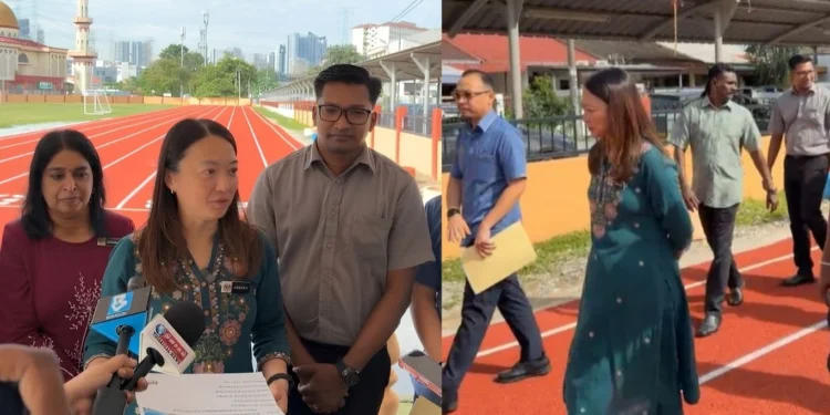 Hannah Yeoh Launched New 100-metre Sprint Track for SJKT Segambut 3 Image Source: Hannah Yeoh Facebook
