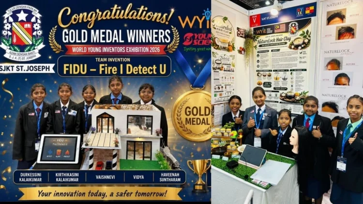 SJKT St Joseph's Female Students Make Their Mark at World Young Innovators Exhibition 2026 1 Image Source: SJKT St Joseph Facebook
